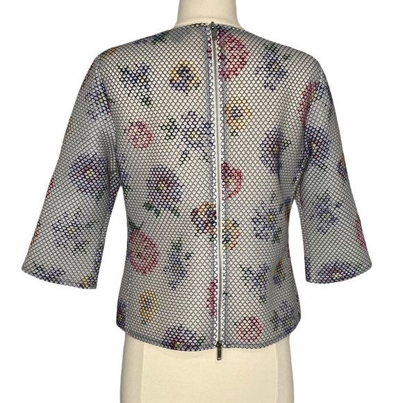 WORTH Mesh Floral Boxy Cropped Top 8 - Picture 3 of 7